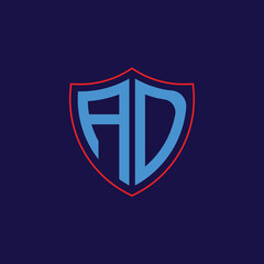 Corporate Shield Logo with Letter Combination