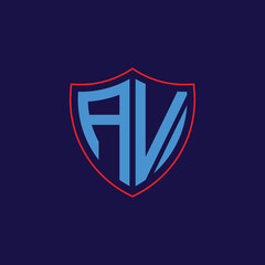 Corporate Shield Logo with Letter Combination