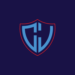 Corporate Shield Logo with Letter Combination