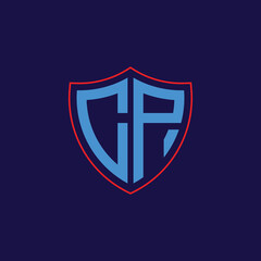 Corporate Shield Logo with Letter Combination