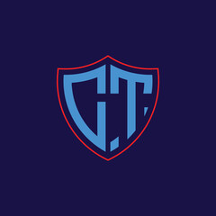 Corporate Shield Logo with Letter Combination