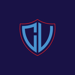 Corporate Shield Logo with Letter Combination