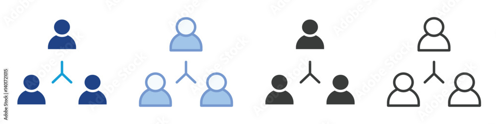 Poster organization icons collection – multiple vector styles icons