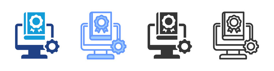 Obraz premium Brand Guidelines Management icon set multiple style collection