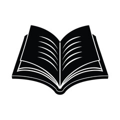 Teacher Element Isolated Open Book on White Background