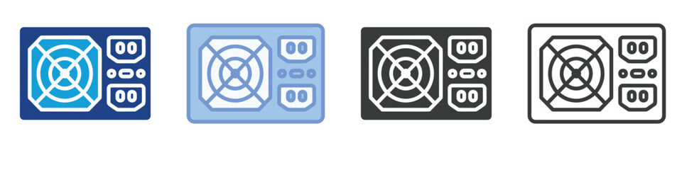 Power SUpply Icons Collection – Multiple Vector Styles Icons