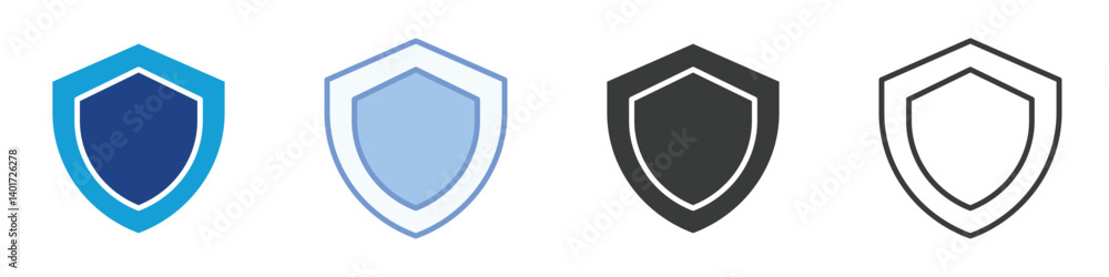 Poster protection icons collection – multiple vector styles icons