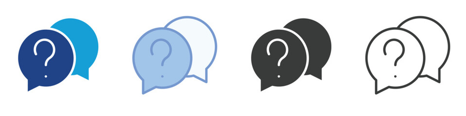Question Icons Collection – Multiple Vector Styles Icons