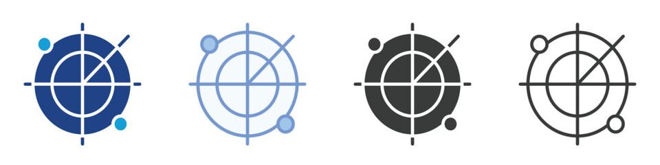 Radar Icons Collection – Multiple Vector Styles Icons