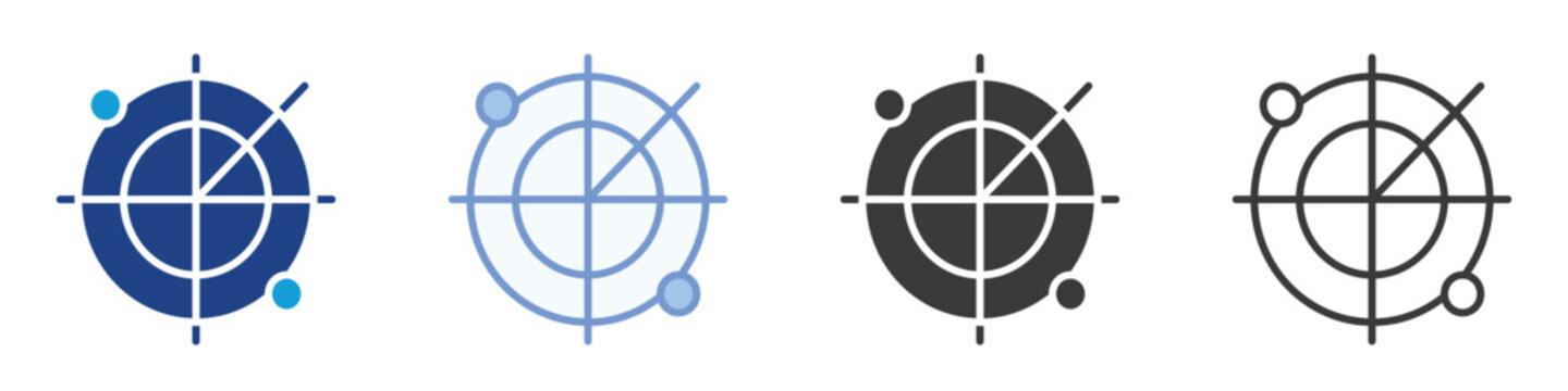 Radar Icons Collection &ndash; Multiple Vector Styles Icons