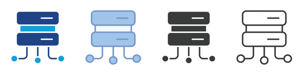 Server Icons Collection – Multiple Vector Styles Icons