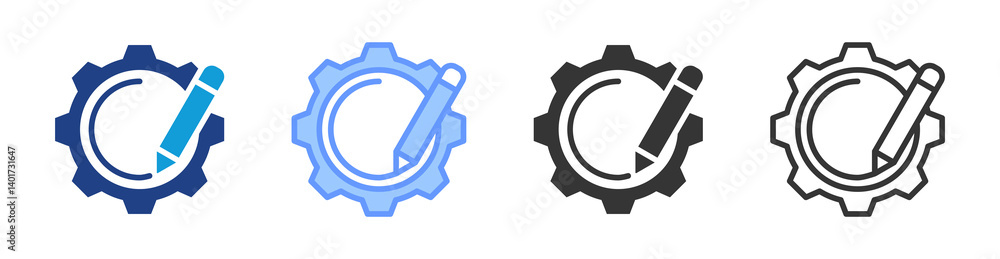 Poster Creation icon set multiple style collection