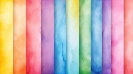 A colorful watercolor texture in rainbow hues, blending seamlessly to create a cheerful, artistic backdrop.