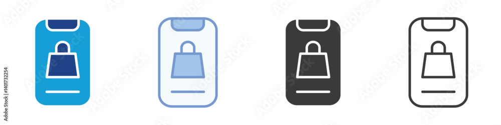 Poster smartphone icons collection – multiple vector styles icons