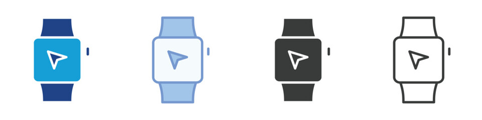Smartwatch Icons Collection – Multiple Vector Styles Icons