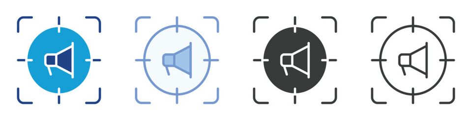 Target marketing Icons Collection – Multiple Vector Styles Icons