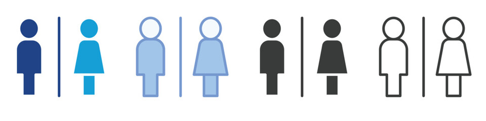 Toilet Icons Collection – Multiple Vector Styles Icons