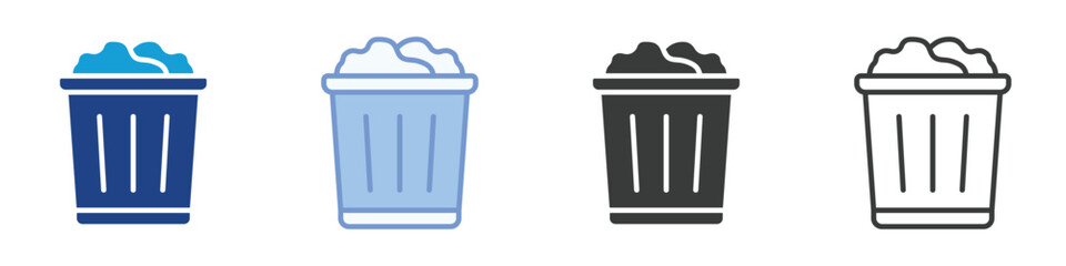 Trash Icons Collection – Multiple Vector Styles Icons