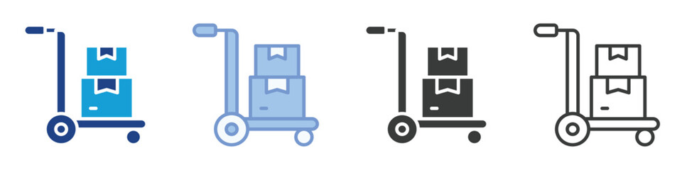 trolly boxes Icons Collection – Multiple Vector Styles Icons