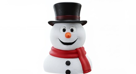Smiling snowman head holiday decoration