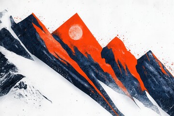 Mountain range at dawn