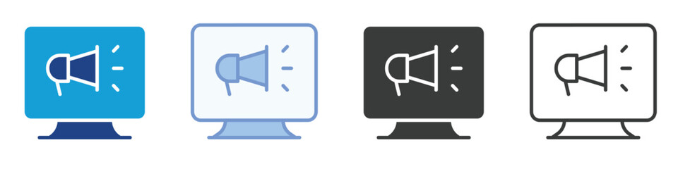 TV Icons Collection – Multiple Vector Styles Icons