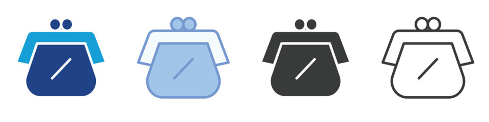 Wallet coin Icons Collection – Multiple Vector Styles Icons