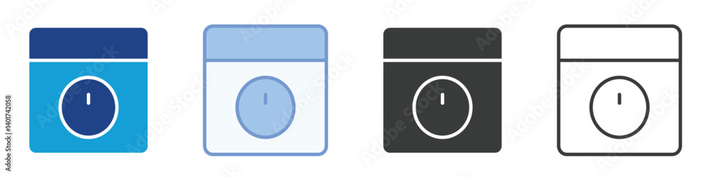 Poster warning icons collection – multiple vector styles icons