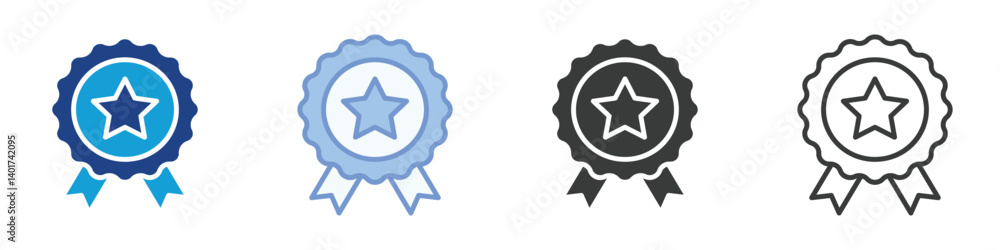 Poster warranty icons collection – multiple vector styles icons