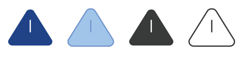 Warning Icons Collection &ndash; Multiple Vector Styles Icons