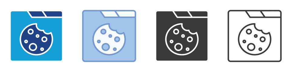 Web Cookies Icons Collection – Multiple Vector Styles Icons
