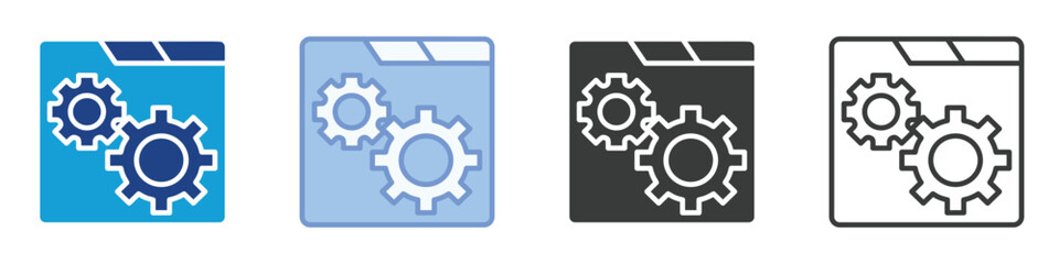 Web Configuration Icons Collection – Multiple Vector Styles Icons