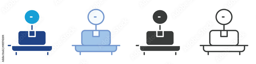 Poster weight icons collection – multiple vector styles icons