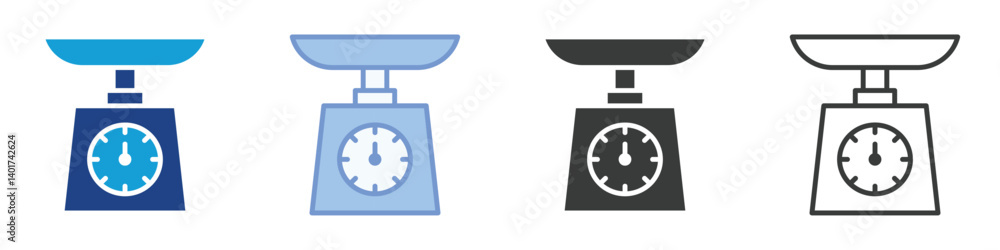 Poster weight icons collection – multiple vector styles icons
