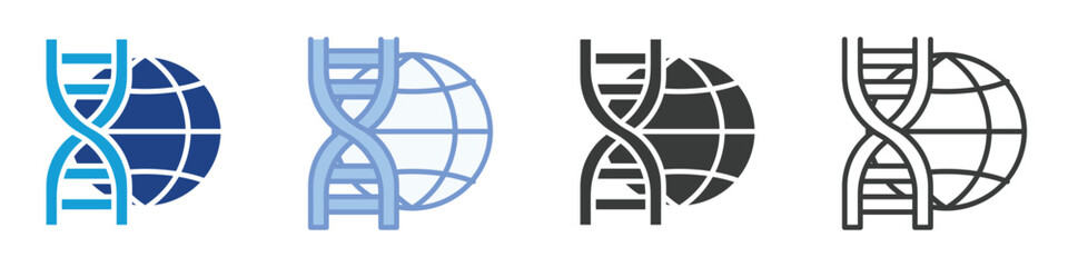 World DNA Icons Collection – Multiple Vector Styles Icons