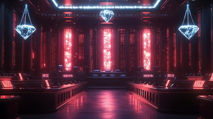 AI antitrust courtroom with data monopoly breakdowns, digital scales weighing innovation vs. fairness, evidence streams frozen in diamond code