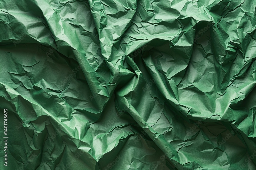Poster textured green paper backgrounds with wrinkles and abstract patterns