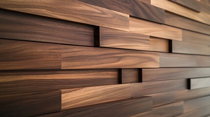 Detailed wooden wall texture featuring a mix of dark and light wood tones with a contemporary layered design and natural grain patterns
