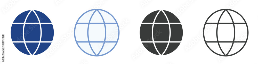 Poster world icons collection – multiple vector styles icons