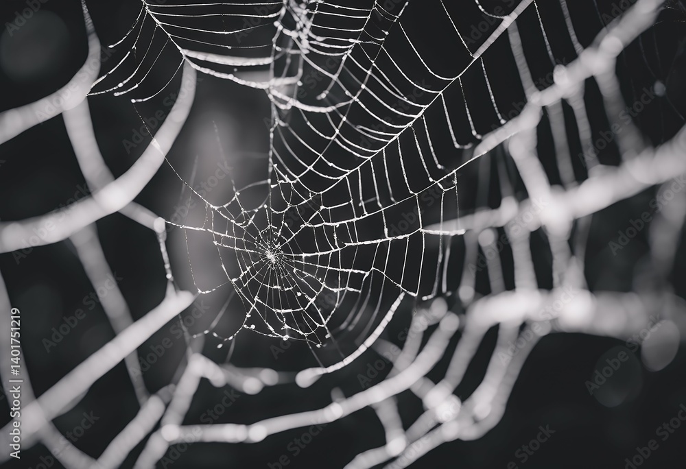 Poster black spiderweb white background grunge spider's web concept creepy net scarey abstract texture haun
