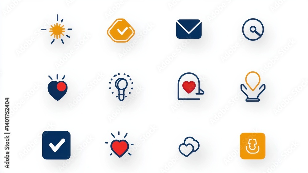 Poster a set of clean minimalist icons symbolizing the concepts of among groups and individuals