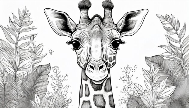 Ausmalbild Giraffe