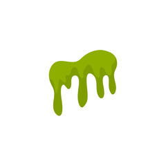 Matcha flavor melts and drips. Vector illustration 