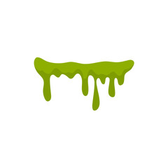 Matcha flavor melts and drips. Vector illustration 