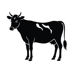 Fototapeta premium Isolated Cow Livestock Animal Vector Art