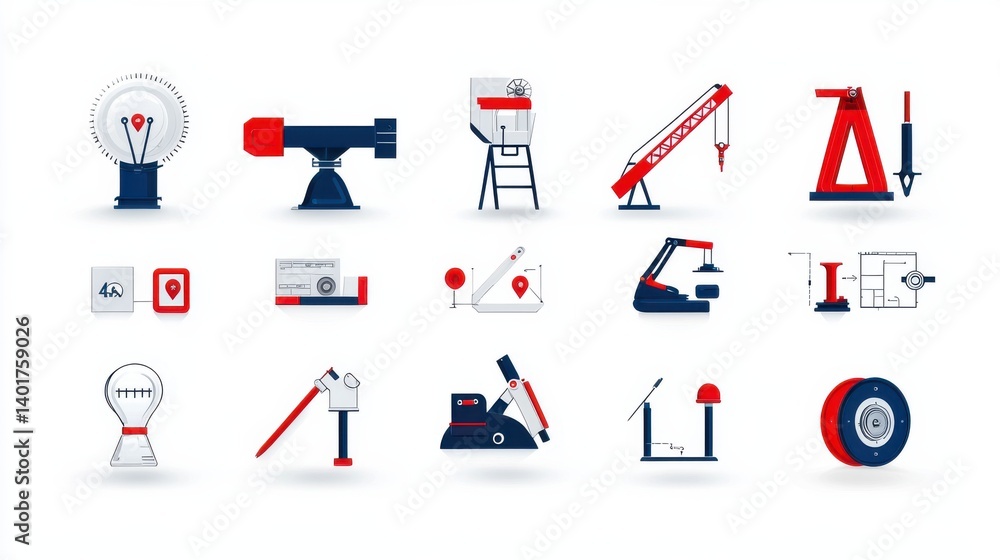 Poster this image depicts a diverse collection of engineering related tools equipment and technological res
