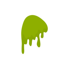Matcha flavor melts and drips. Vector illustration 