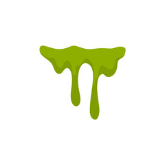 Matcha flavor melts and drips. Vector illustration 