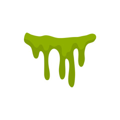 Matcha flavor melts and drips. Vector illustration 
