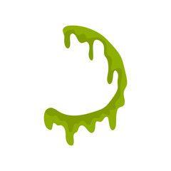 Matcha flavor melts and drips. Vector illustration 